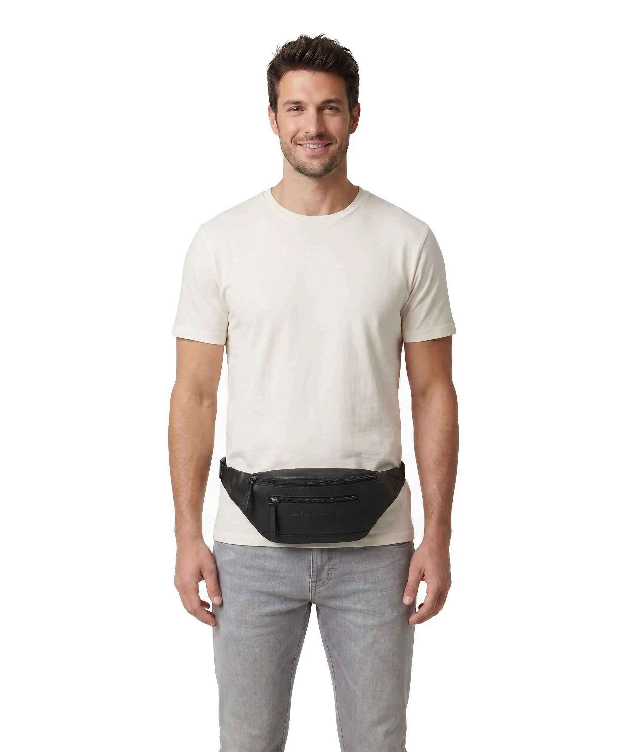 The Chesterfield Brand Wax Pull Up Cow Brana Sac banane black - Image 4