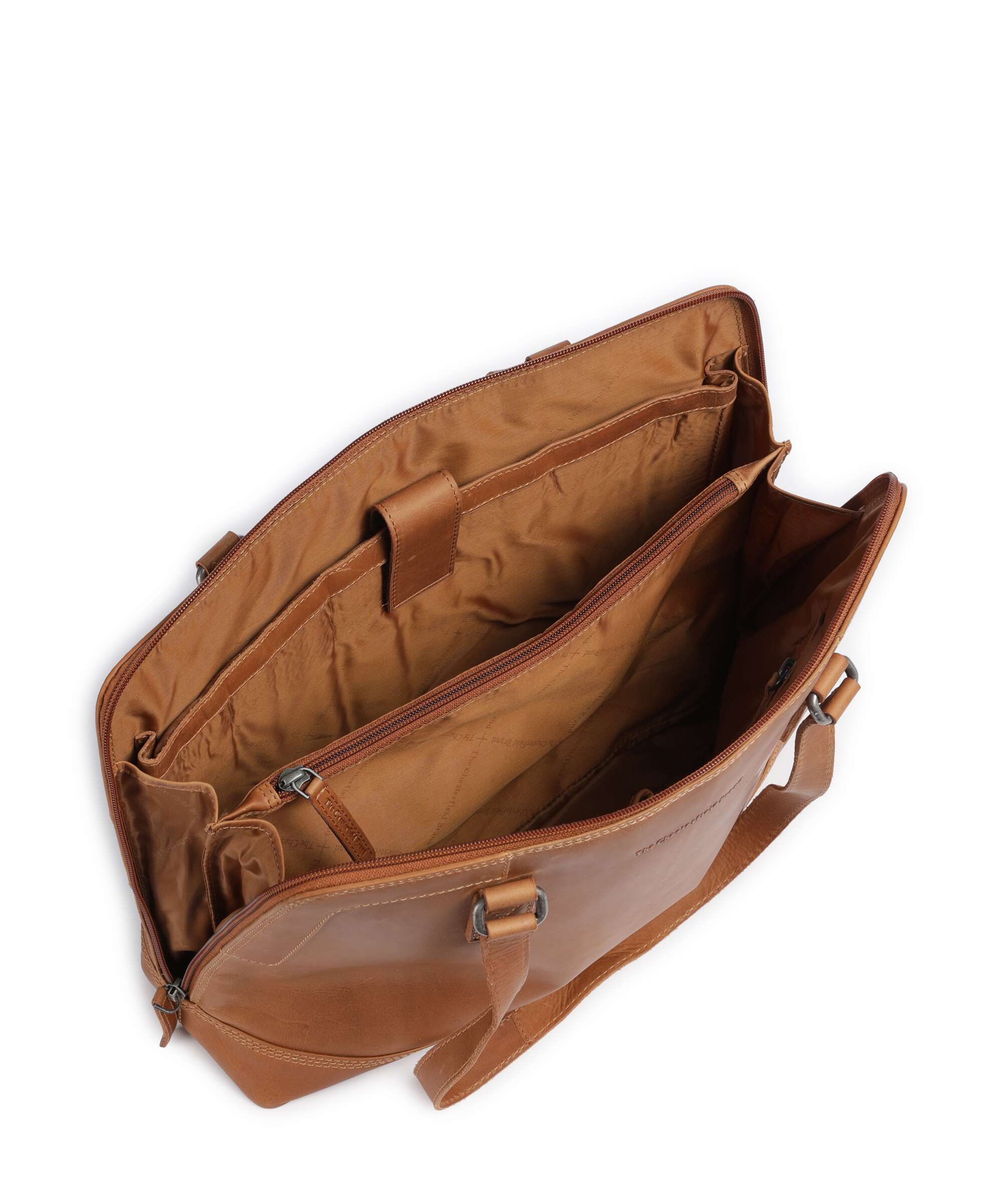The Chesterfield Brand Wax Pull Up Cow Elvar Sac porté épaule cognac - Image 5