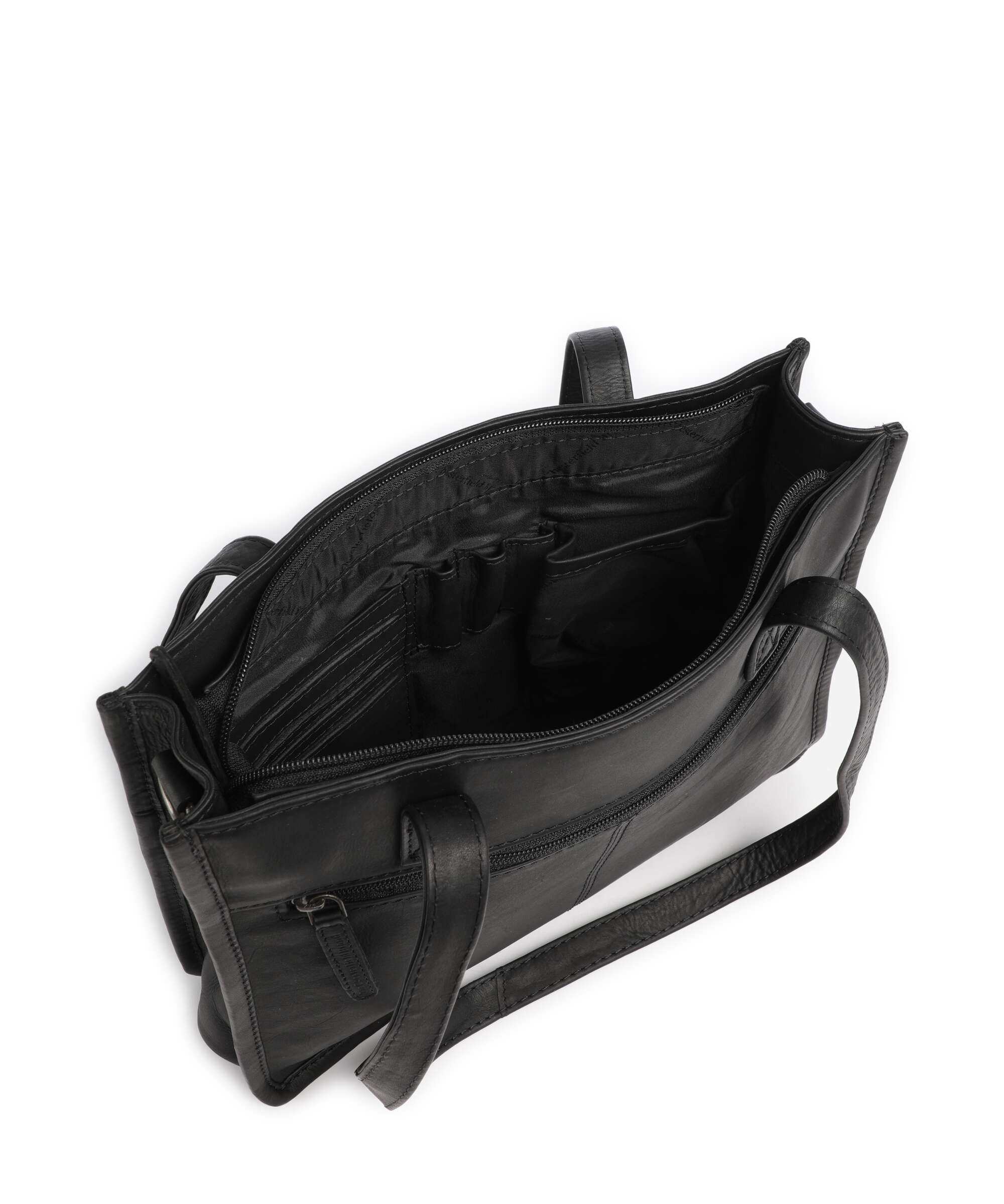 The Chesterfield Brand Wax Pull Up Cow Estella Cabas black - Image 6
