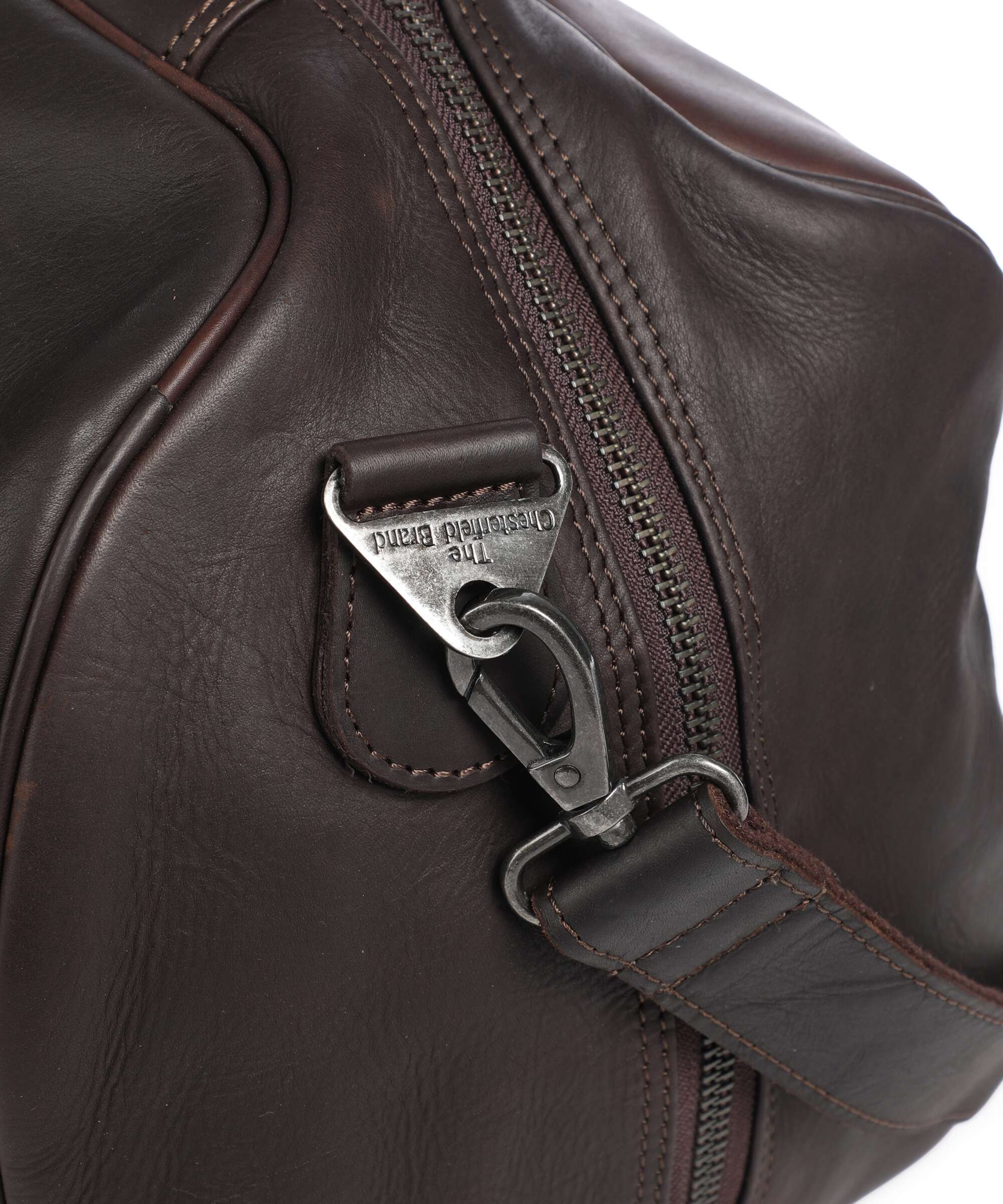 The Chesterfield Brand Wax Pull Up Cow Rivaro Sac week-end brown - Image 3