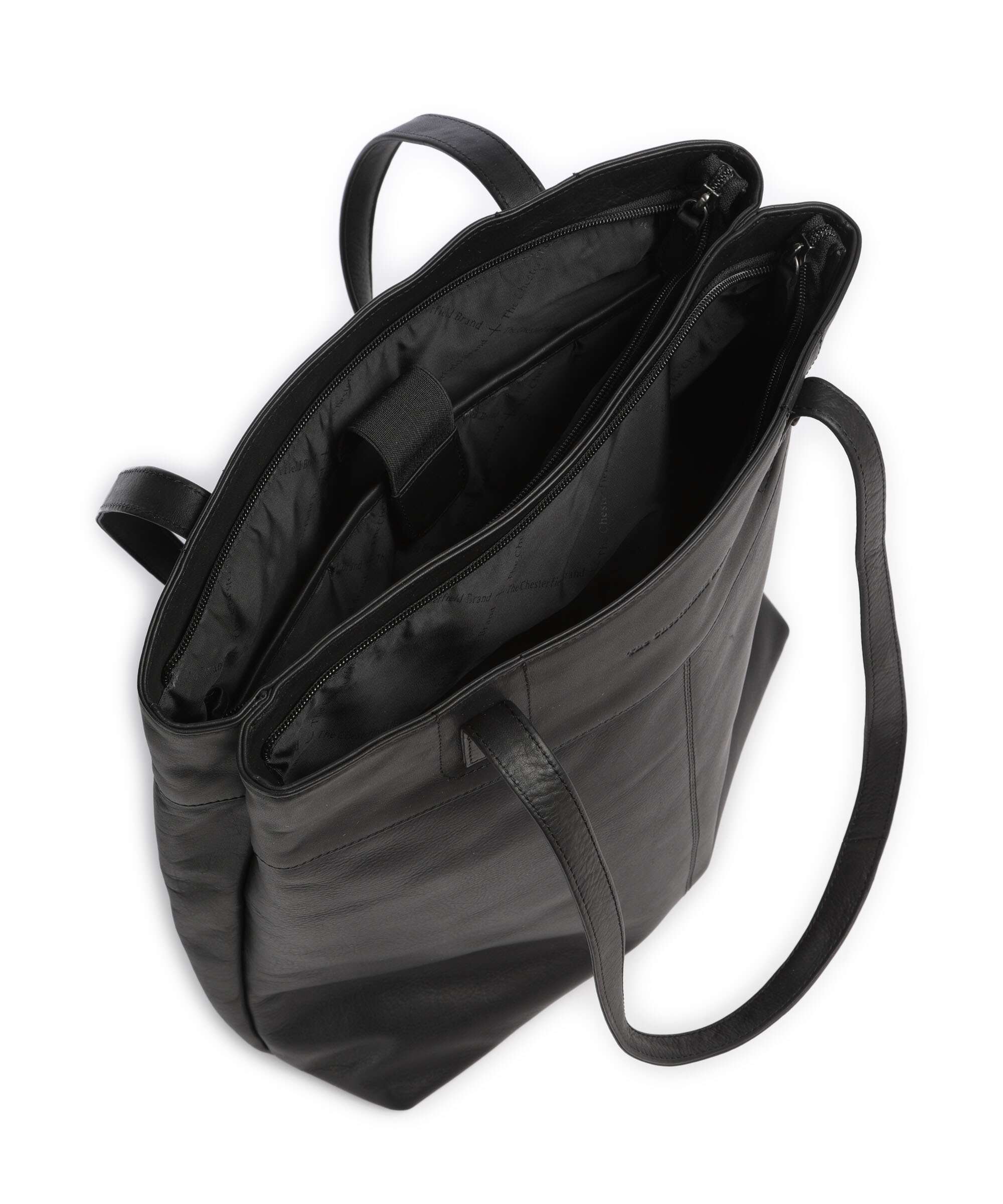 The Chesterfield Brand Wax Pull Up Cow Solvia Cabas black - Image 5