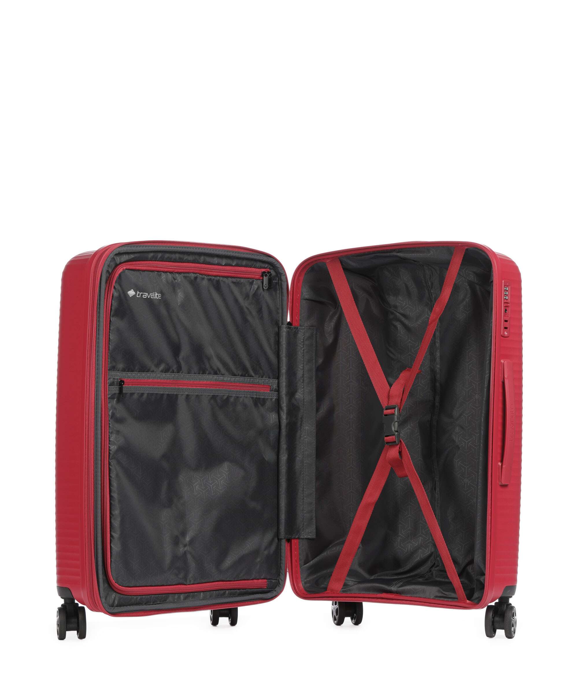 Travelite Air Stripe Slim Set de valise (4 roues) red - Image 8