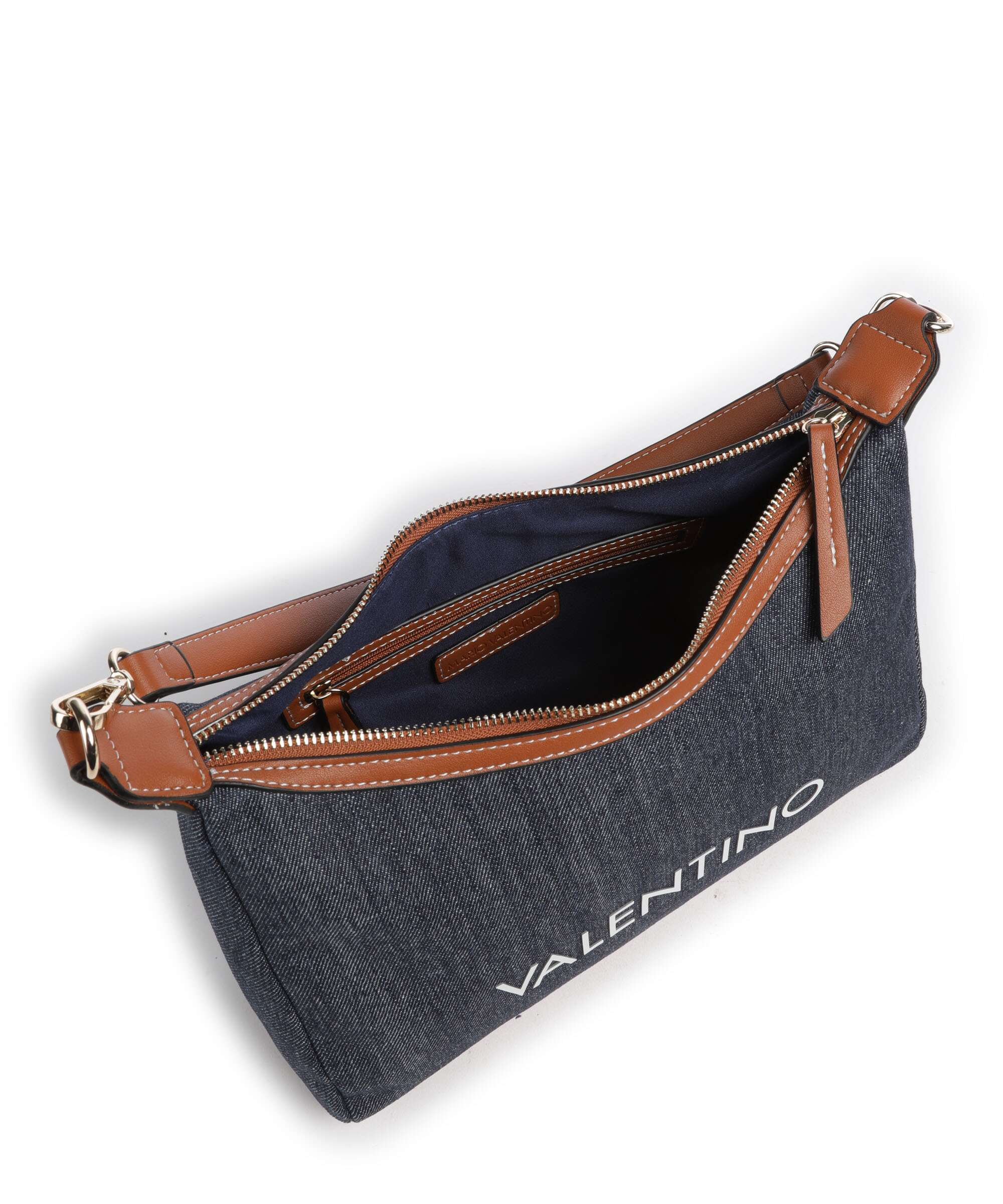 Valentino Bags Leith Sac porté épaule denim/cuoio - Image 5