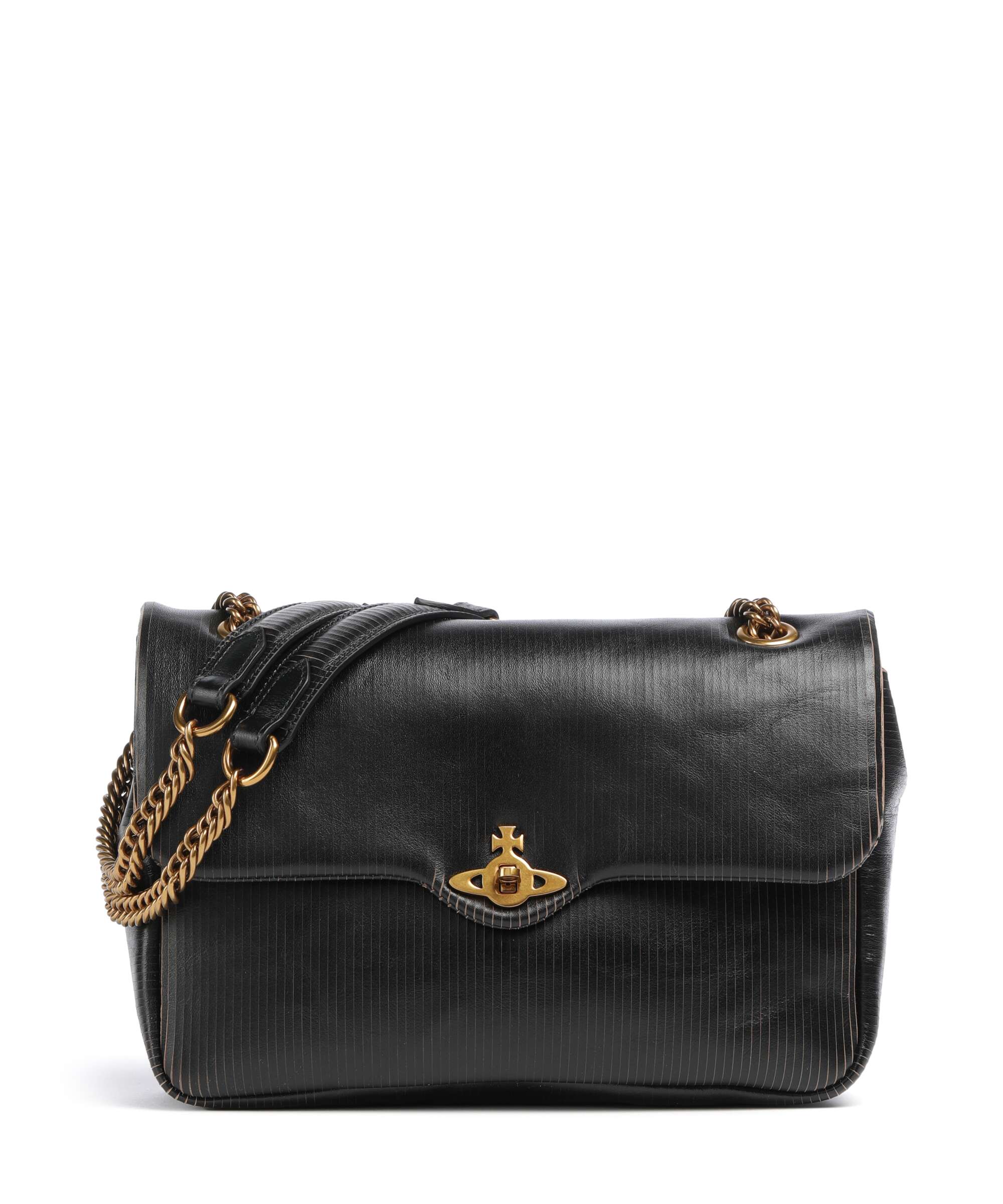 Vivienne Westwood Anita Laser Line Medium Sac porté épaule black/beige