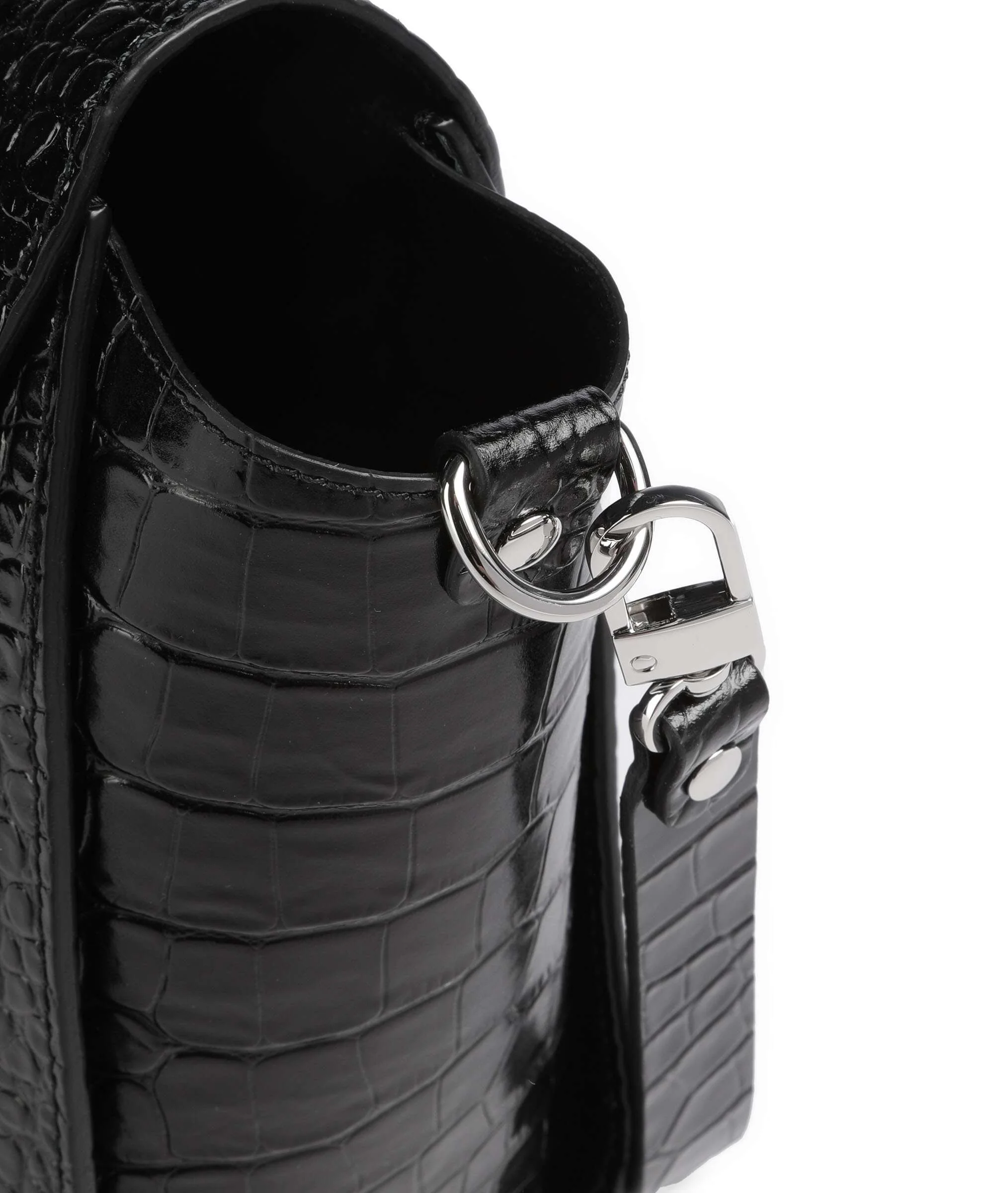 Vivienne Westwood Bettina Embossed Croc Medium Cabas black - Image 4