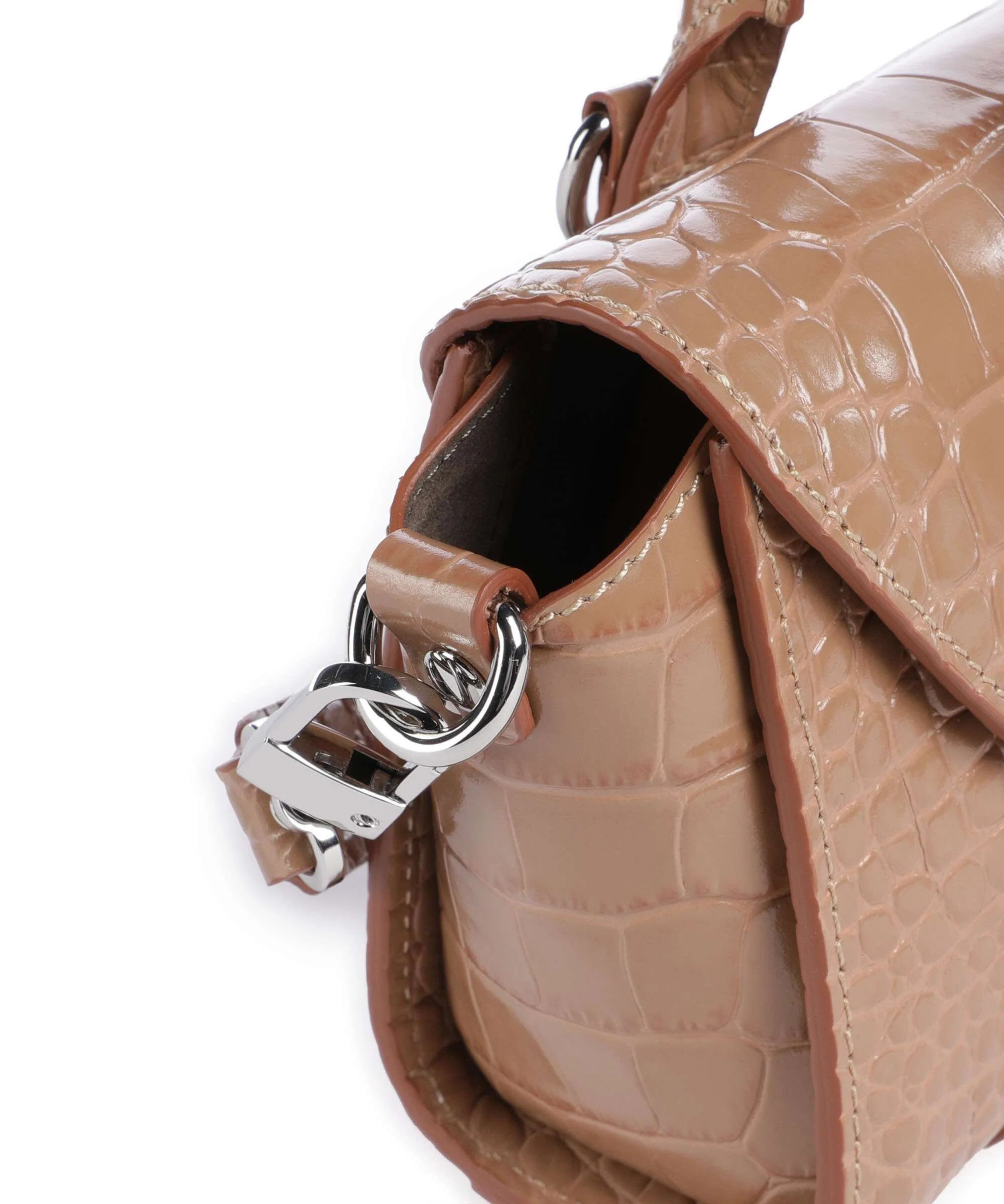 Vivienne Westwood Bettina Embossed Croc Mini Sac à main dusty pink - Image 4