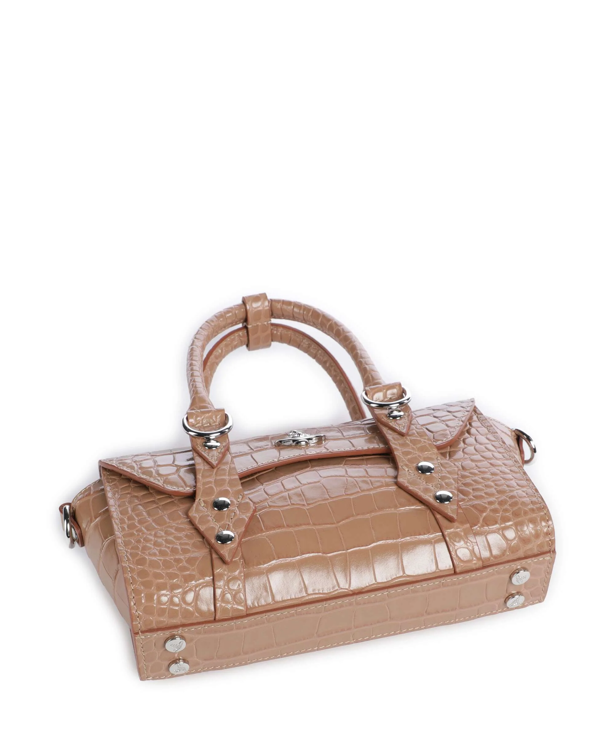Vivienne Westwood Bettina Embossed Croc Mini Sac à main dusty pink - Image 5