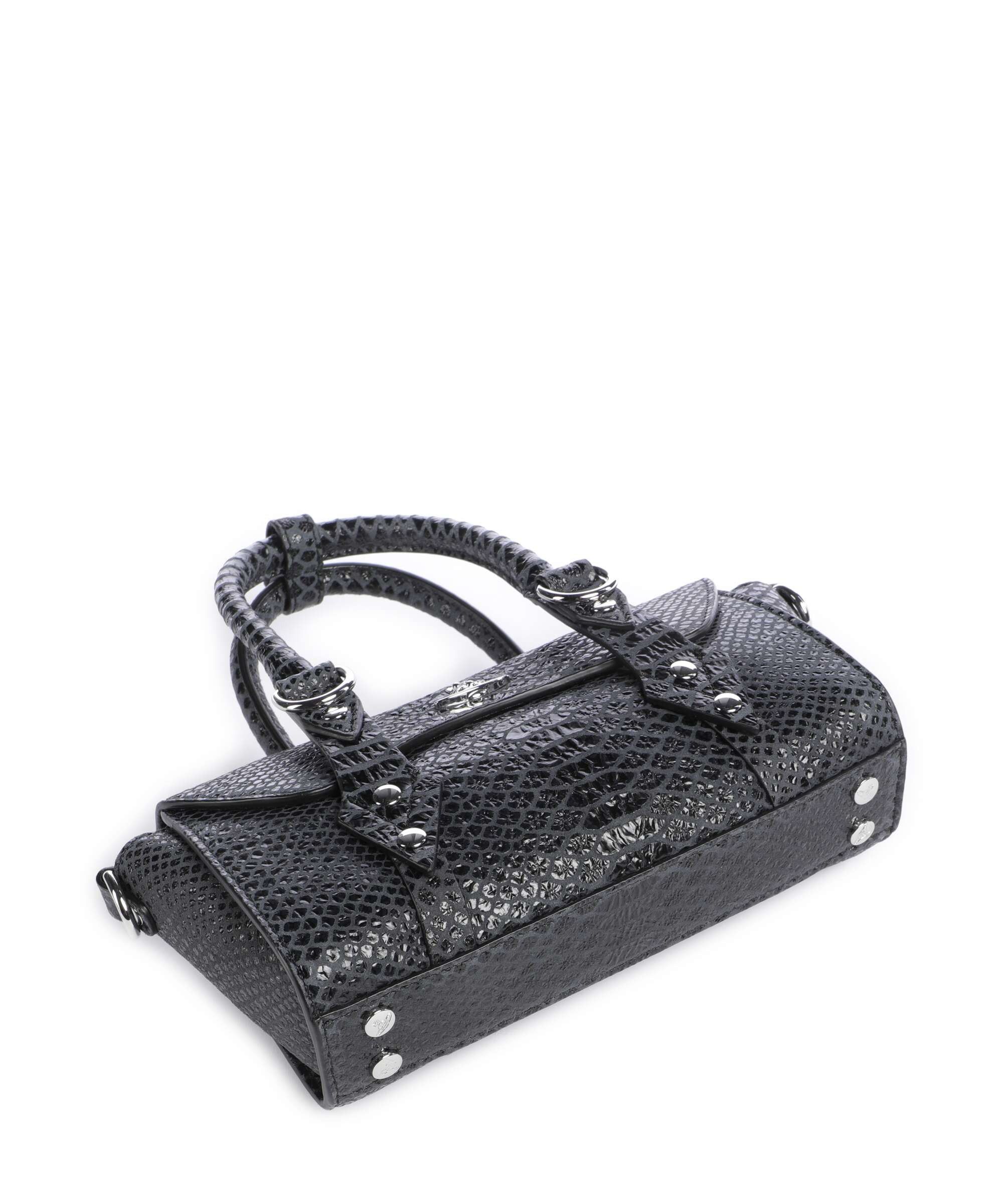 Vivienne Westwood Bettina Snake Effect Mini Sac à main dark grey - Image 5
