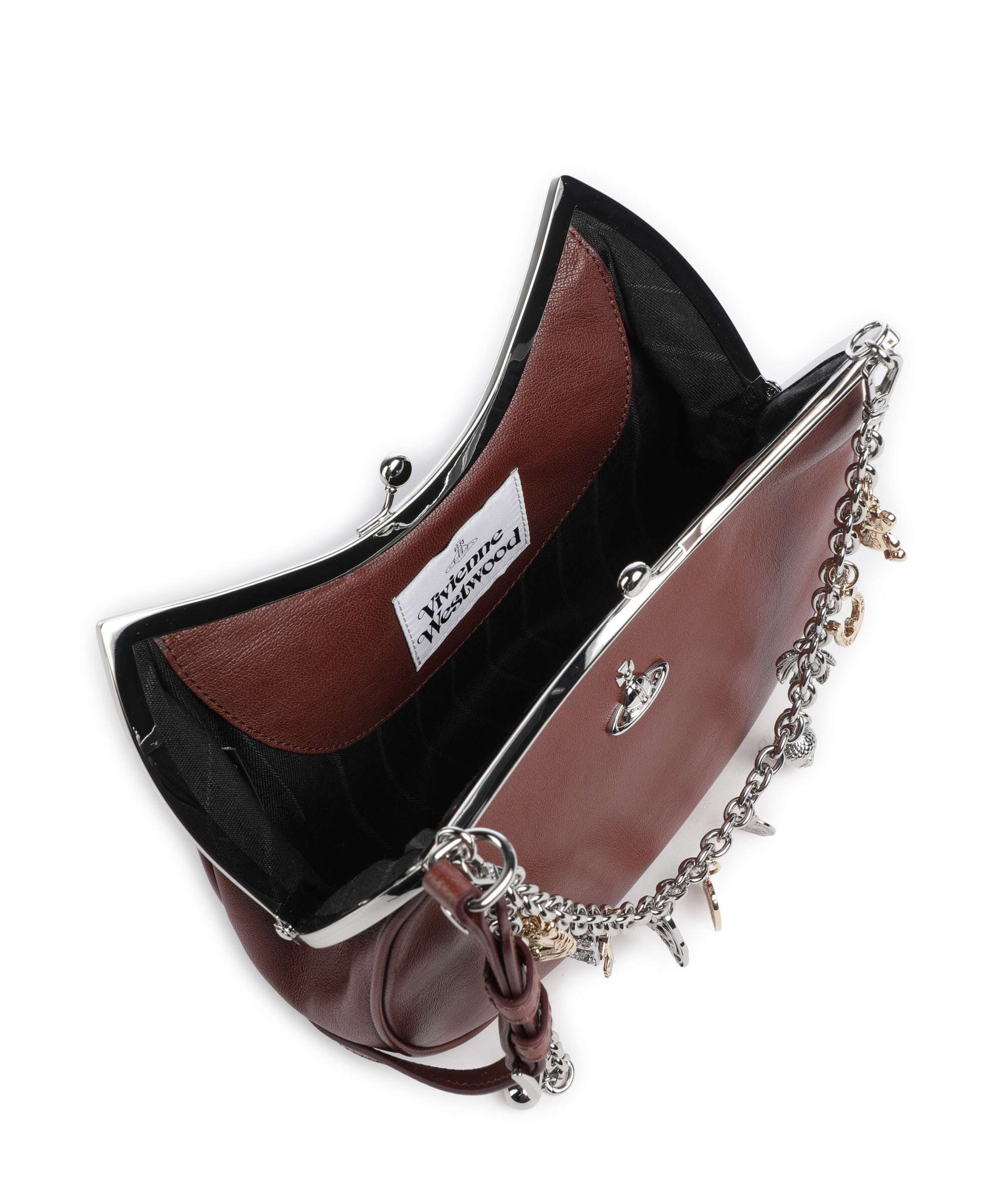 Vivienne Westwood Charm Frame Supple Sac porté épaule chestnut - Image 5