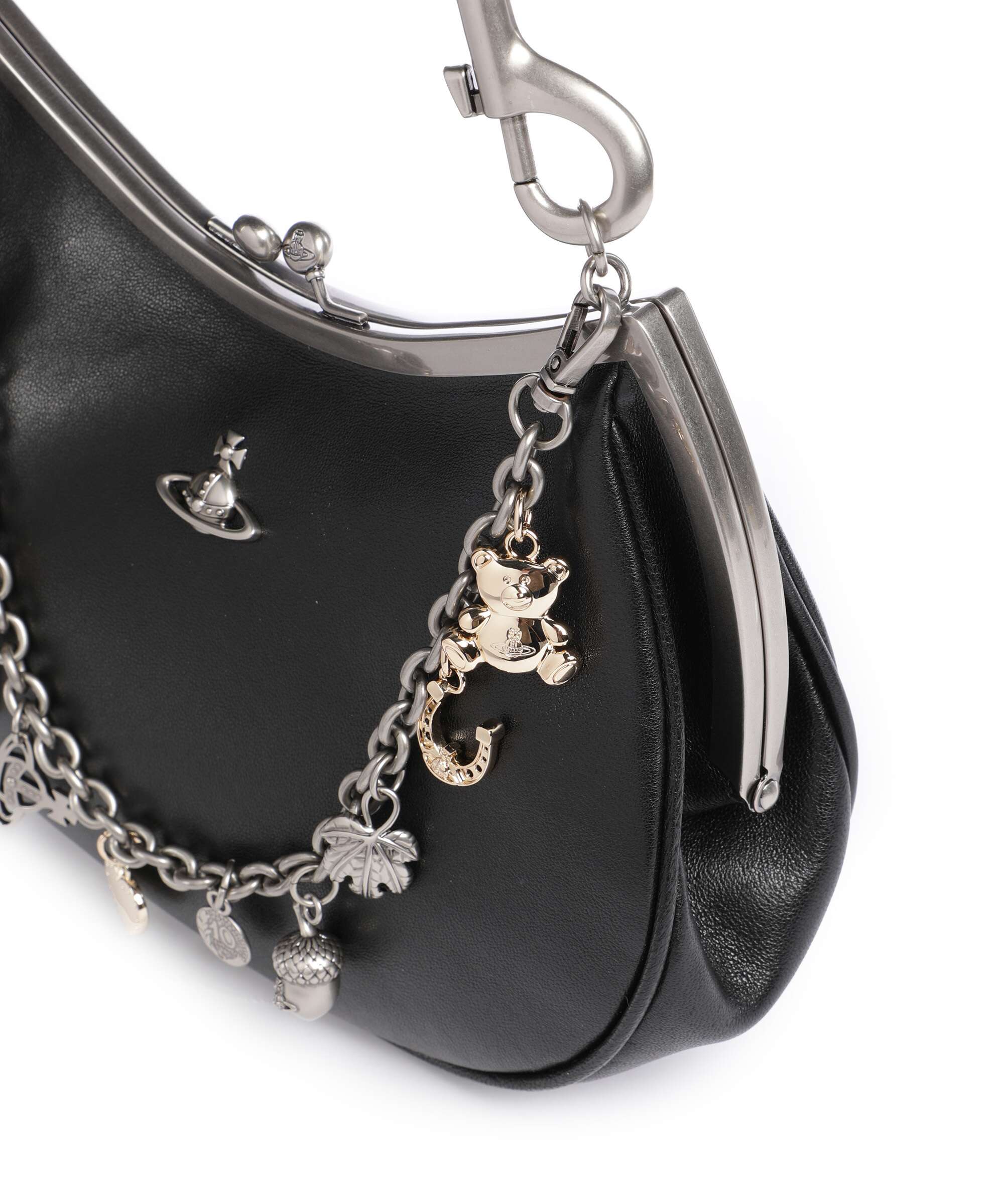 Vivienne Westwood Charm Frame Supple Sac porté épaule black/dark silver - Image 4