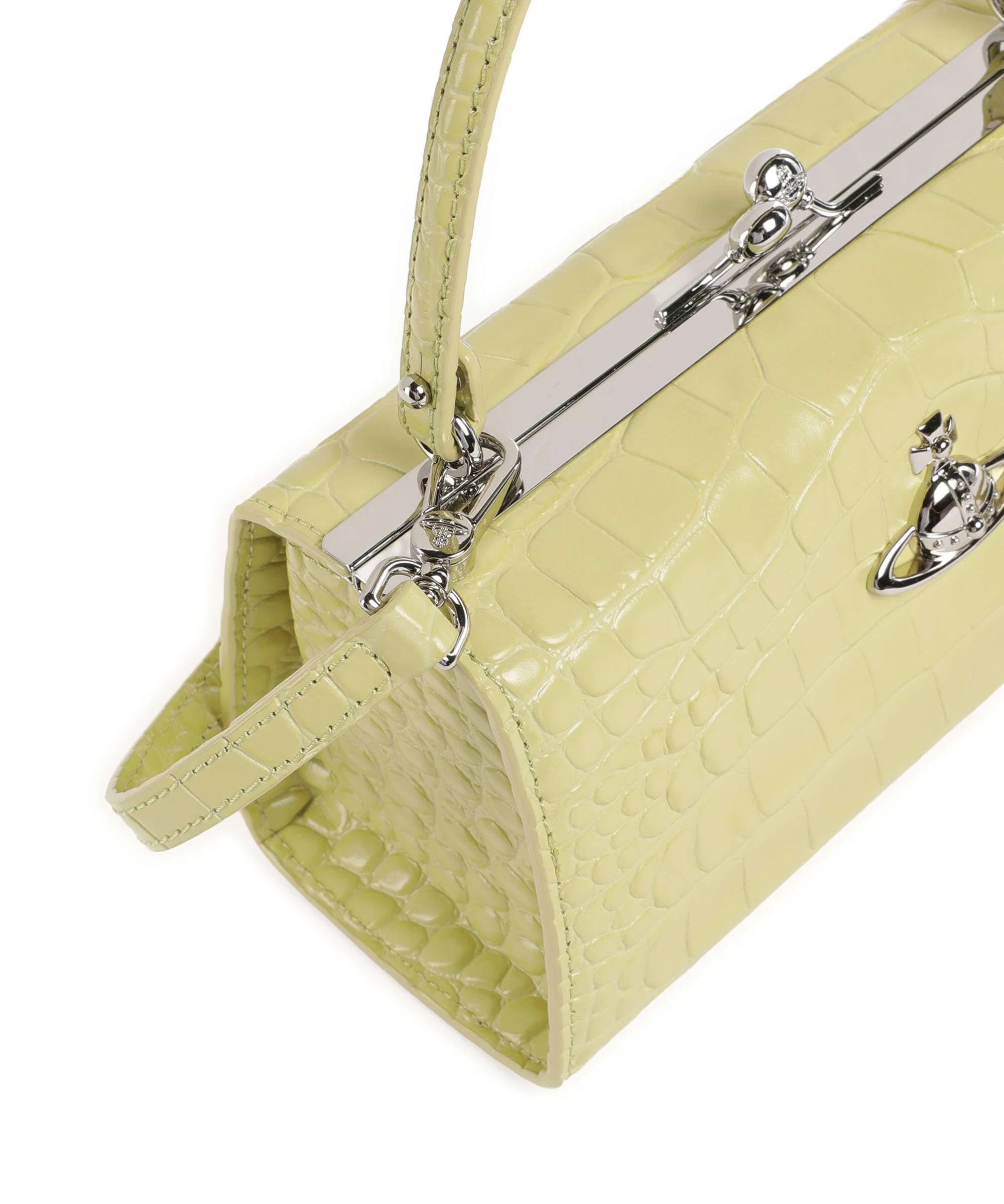 Vivienne Westwood Doll Frame Embossed Croc XL Sac à main lime green - Image 4