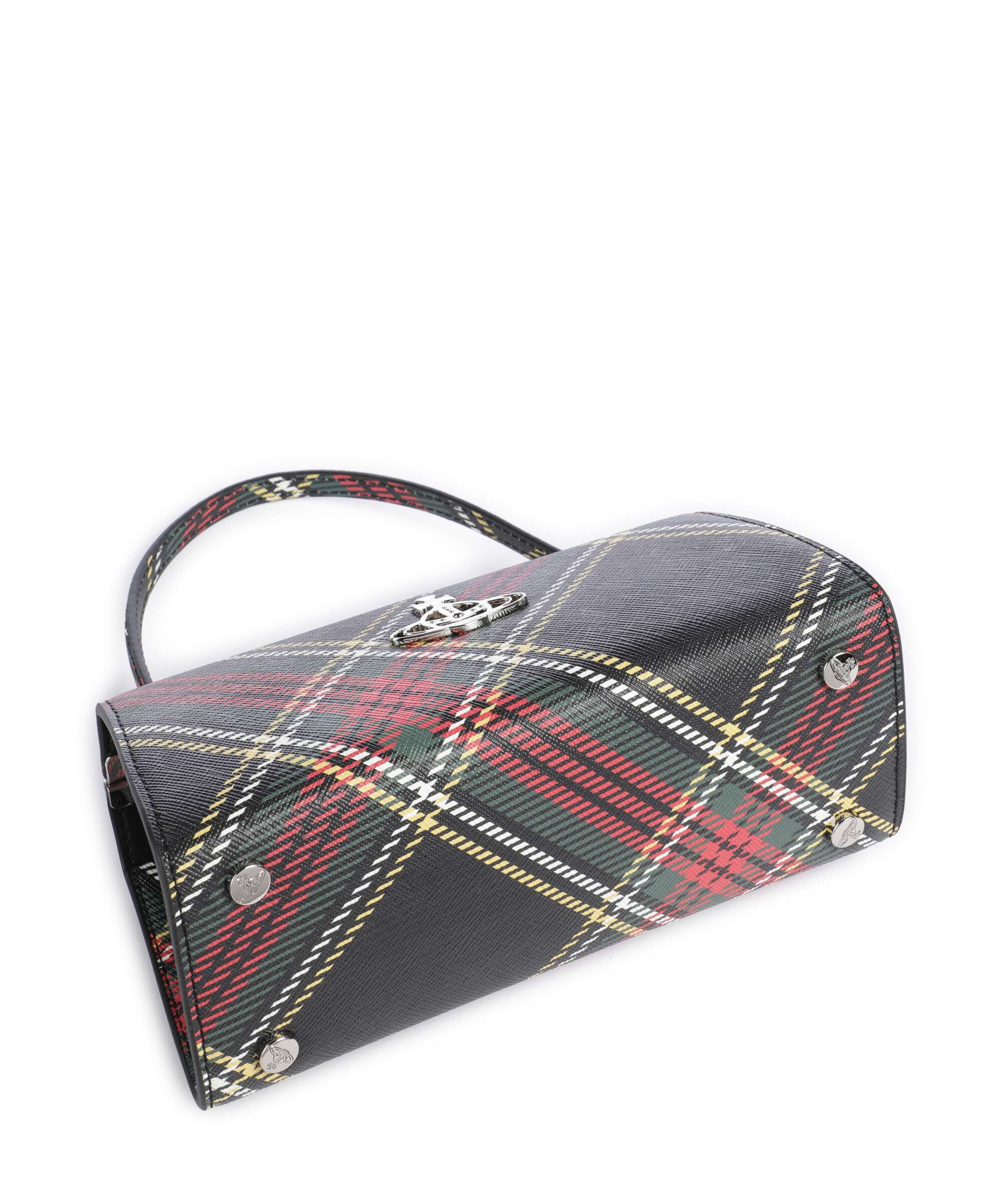 Vivienne Westwood Doll Frame Saffiano Printed XL Sac à main chelsea tartan - Image 5