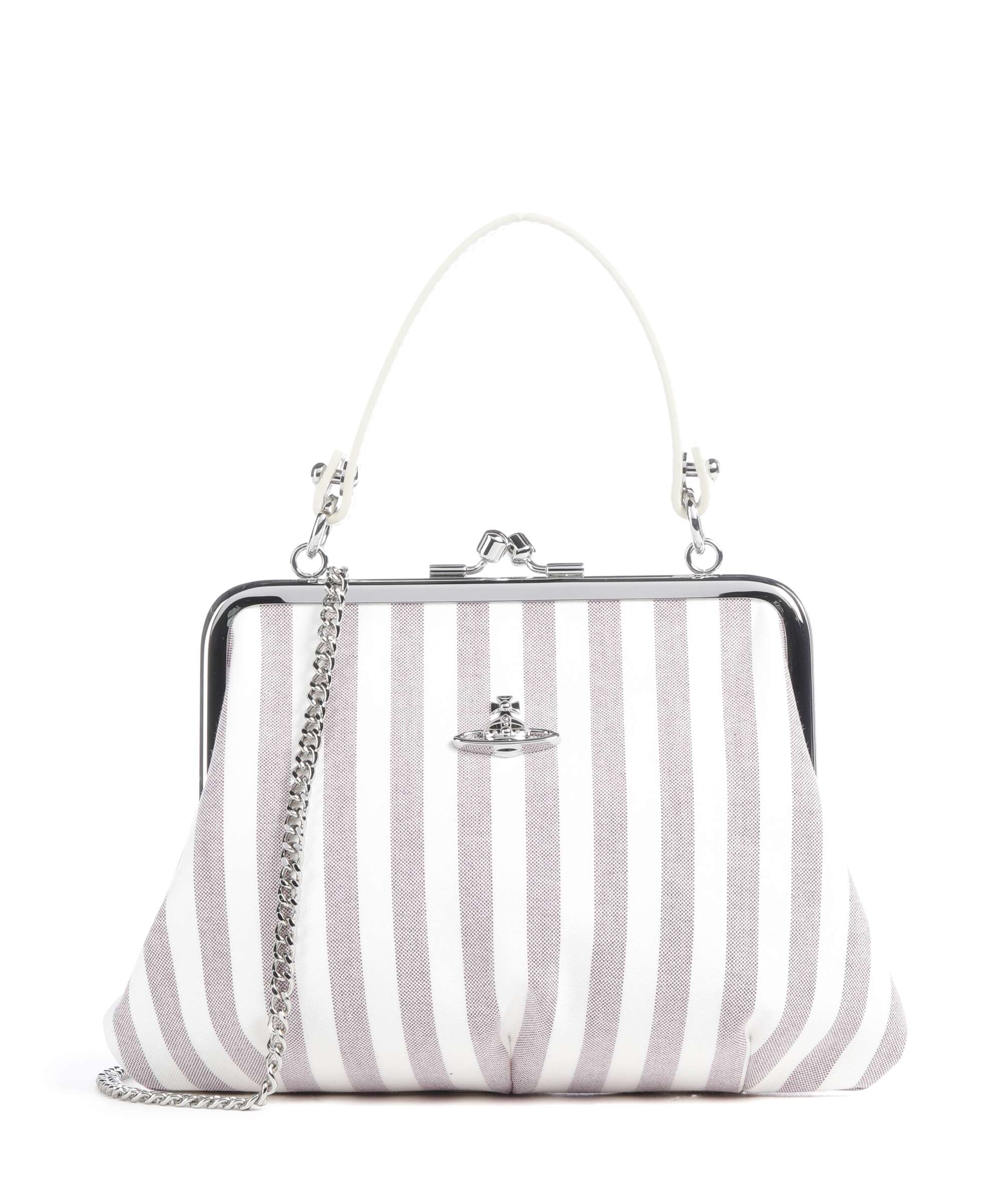 Vivienne Westwood Granny Frame Classic Oxford Shirt Sac à main burgundy stripe