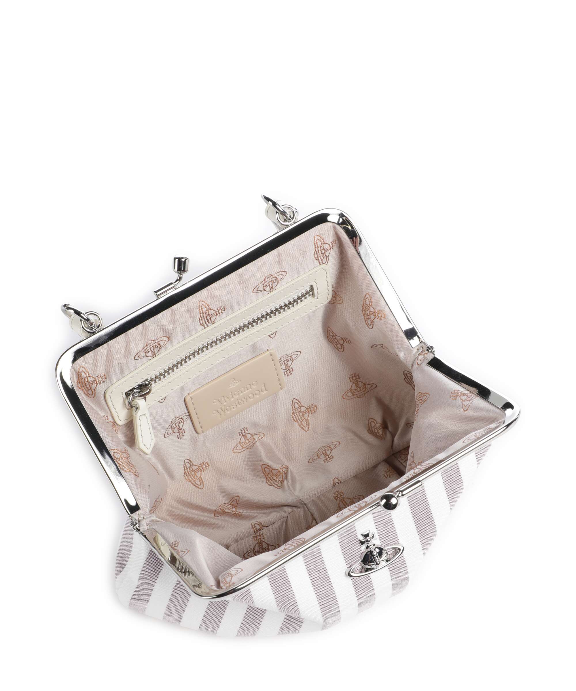 Vivienne Westwood Granny Frame Classic Oxford Shirt Sac à main burgundy stripe - Image 5