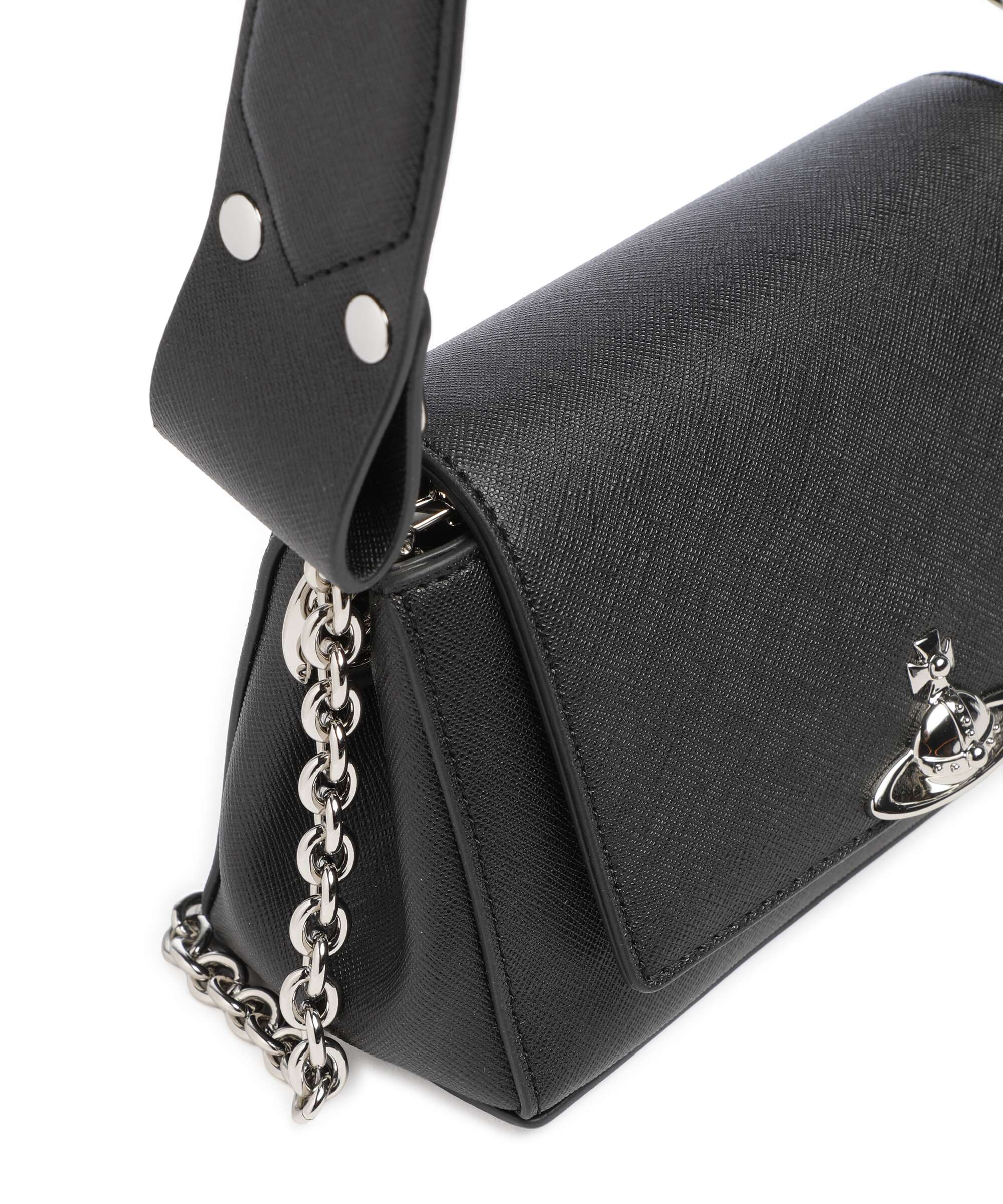 Vivienne Westwood Hazel Saffiano Plain Small Sac porté épaule black - Image 4