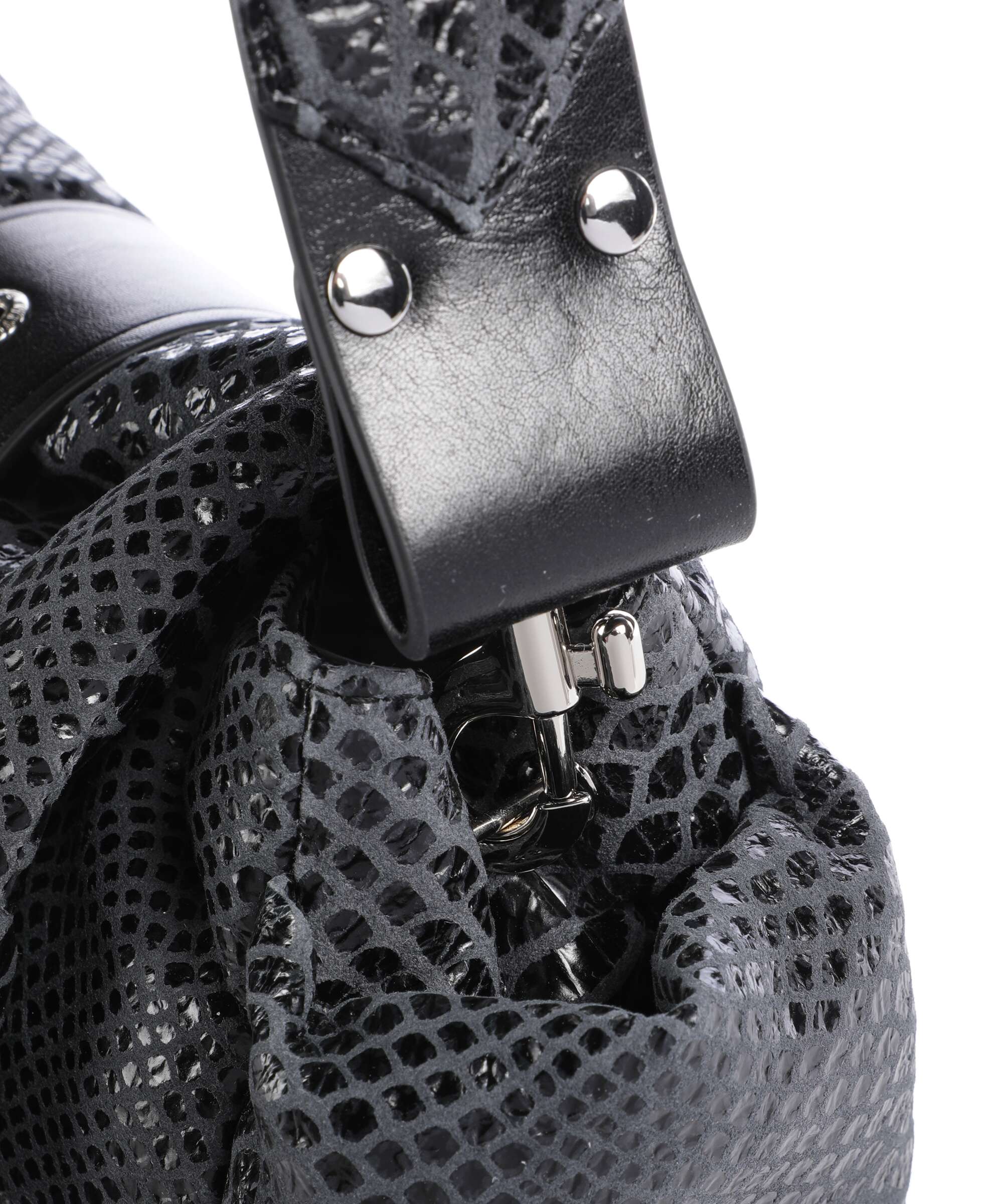 Vivienne Westwood Hazel Snake Effect Sac porté épaule dark grey - Image 4