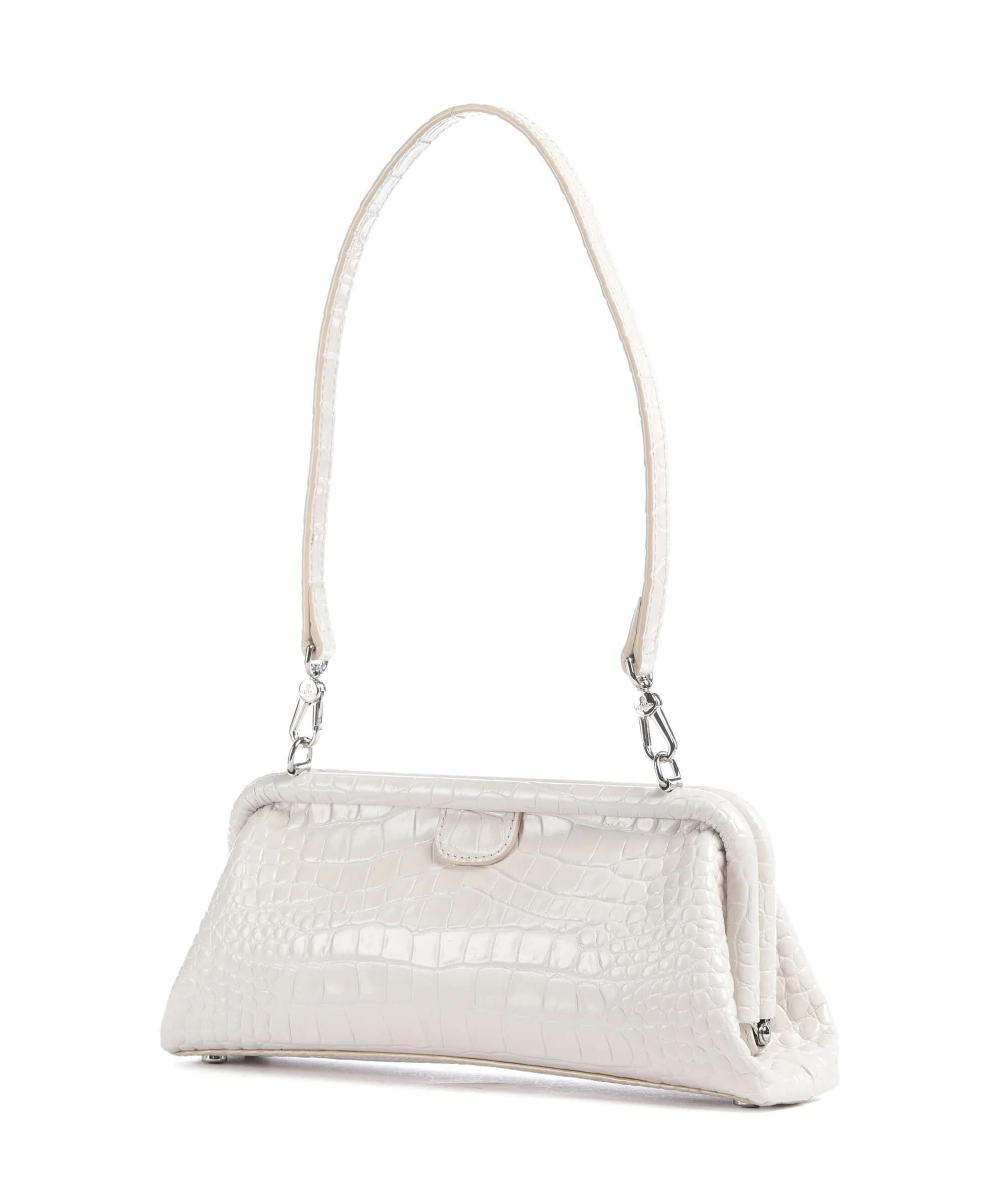 Vivienne Westwood Jane Frame Embossed Croc Sac porté épaule pearl white - Image 2