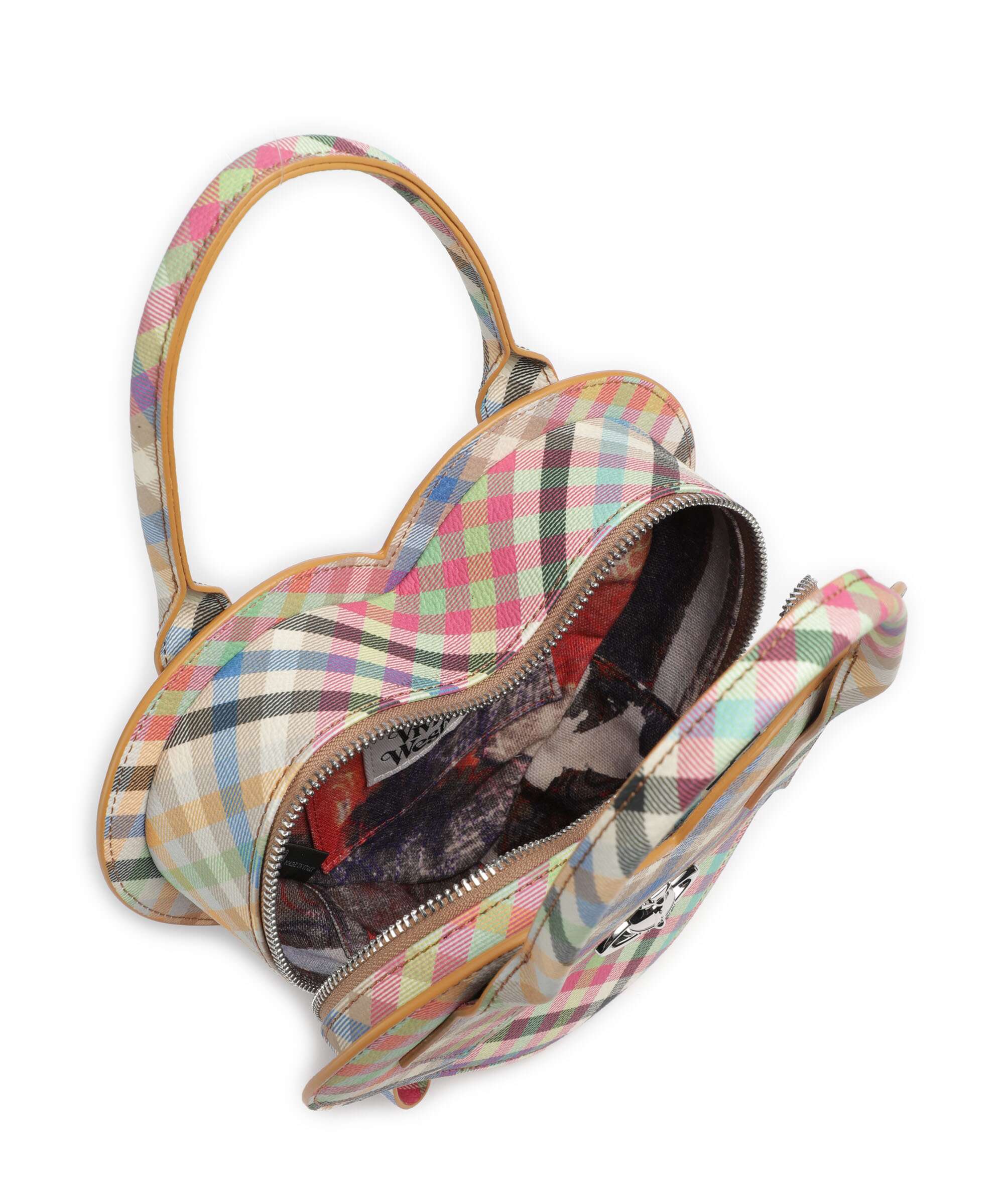 Vivienne Westwood Josephine Heart Buccia D'Arancia Sac à main heather plaid - Image 5
