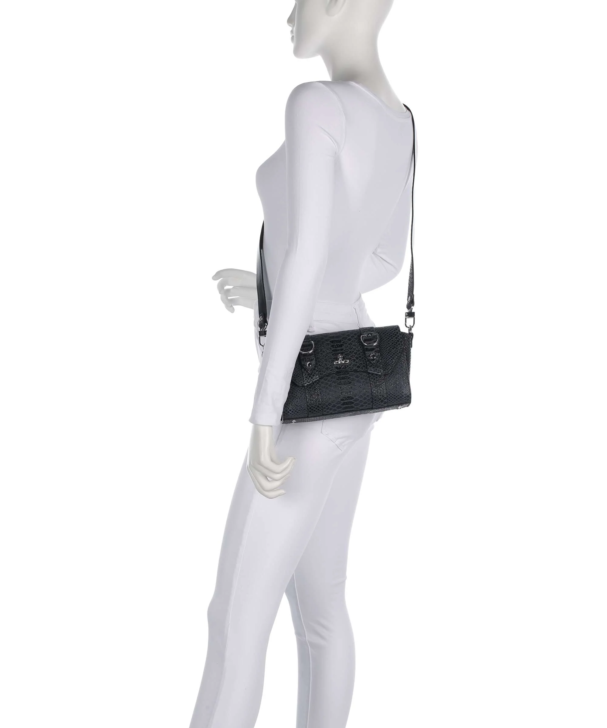 Vivienne Westwood Kimmy Snake Effect Sac bandoulière dark grey - Image 3