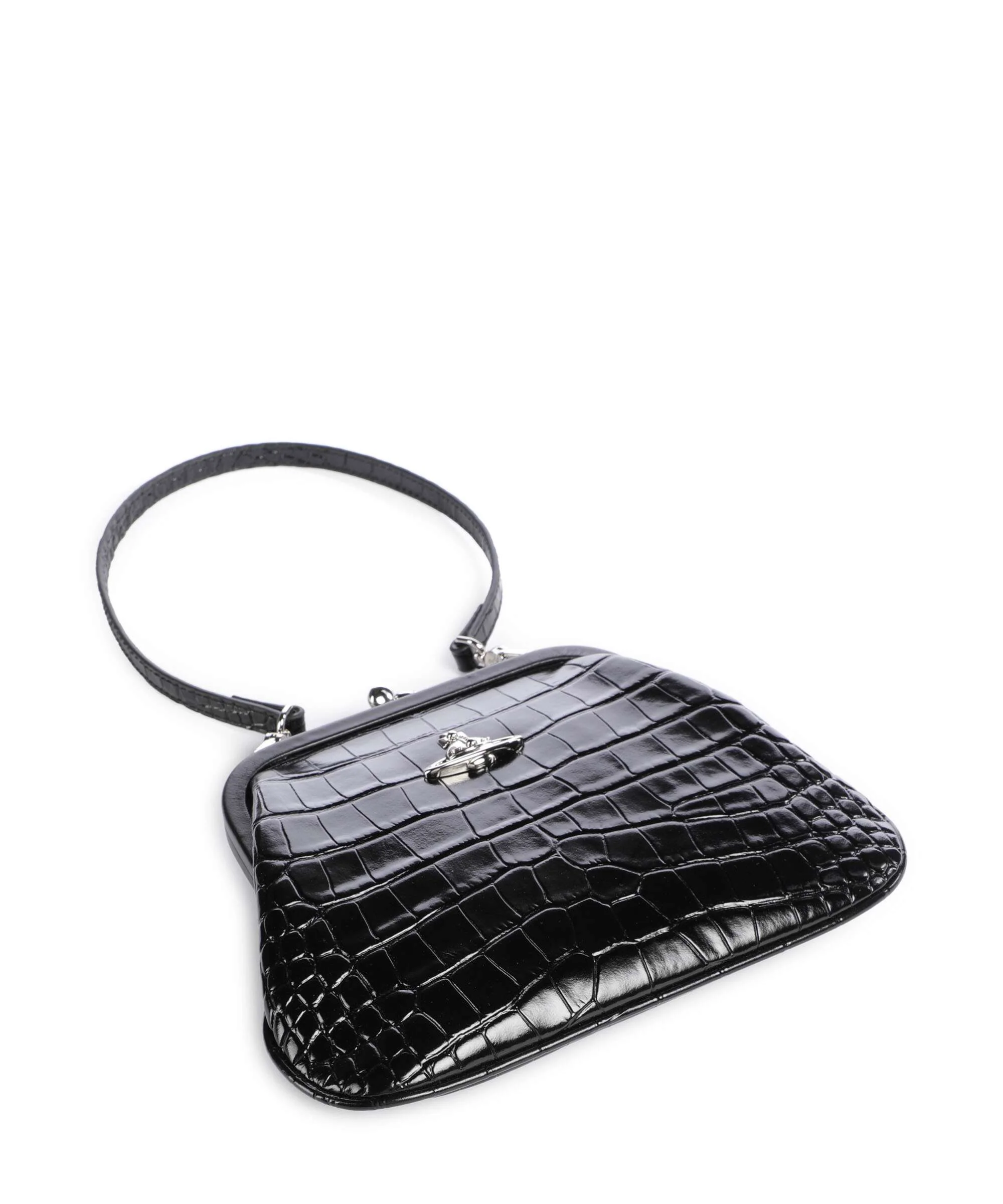 Vivienne Westwood Vivienne Embossed Croc Sac porté épaule black - Image 5